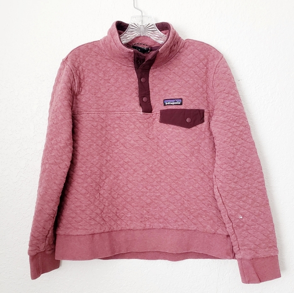 Patagonia Tops - Patagonia Cotton Quilted Snap Popover Sweatshirt